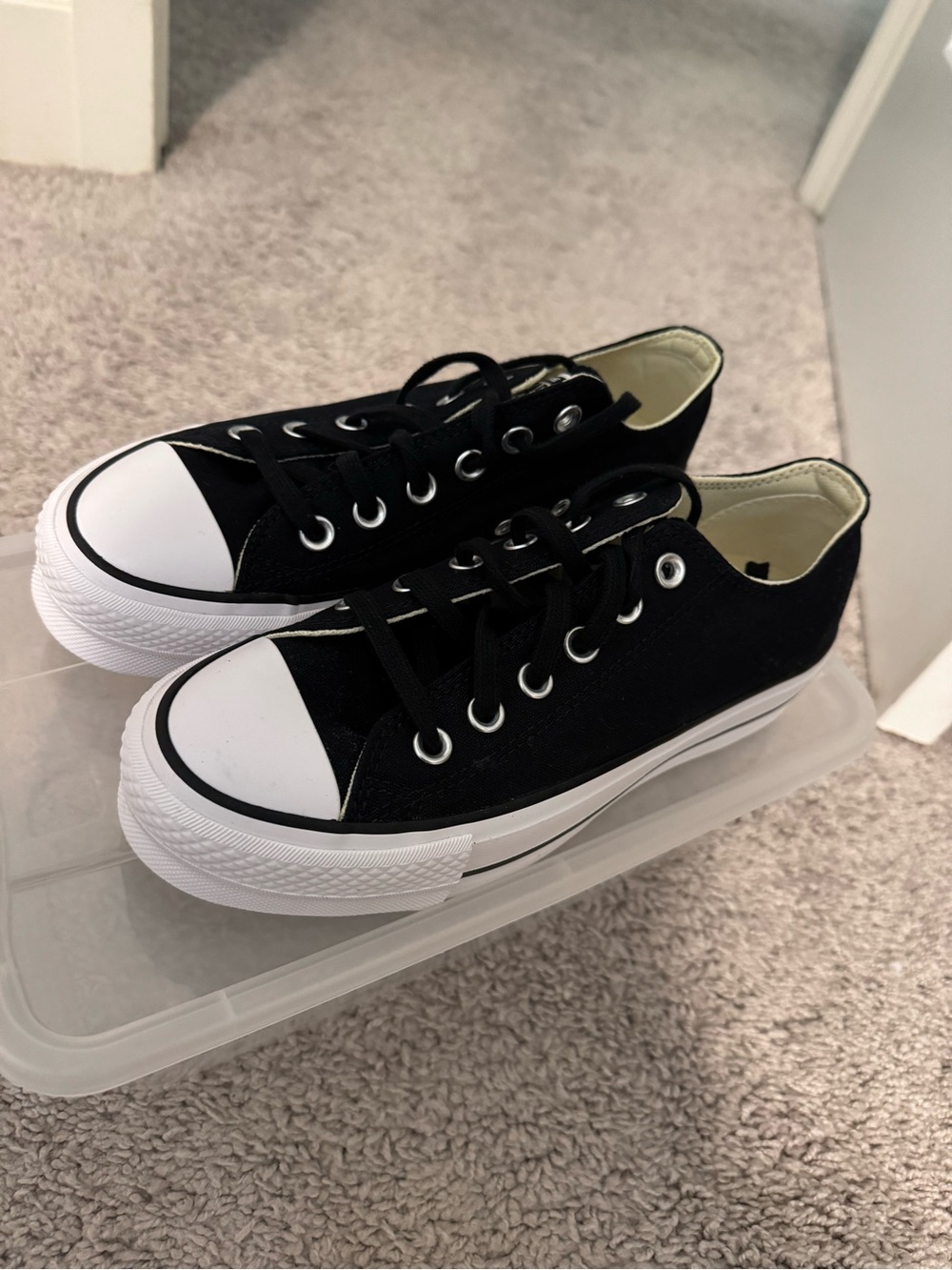 Converse Black and White Low Top Sneakers
